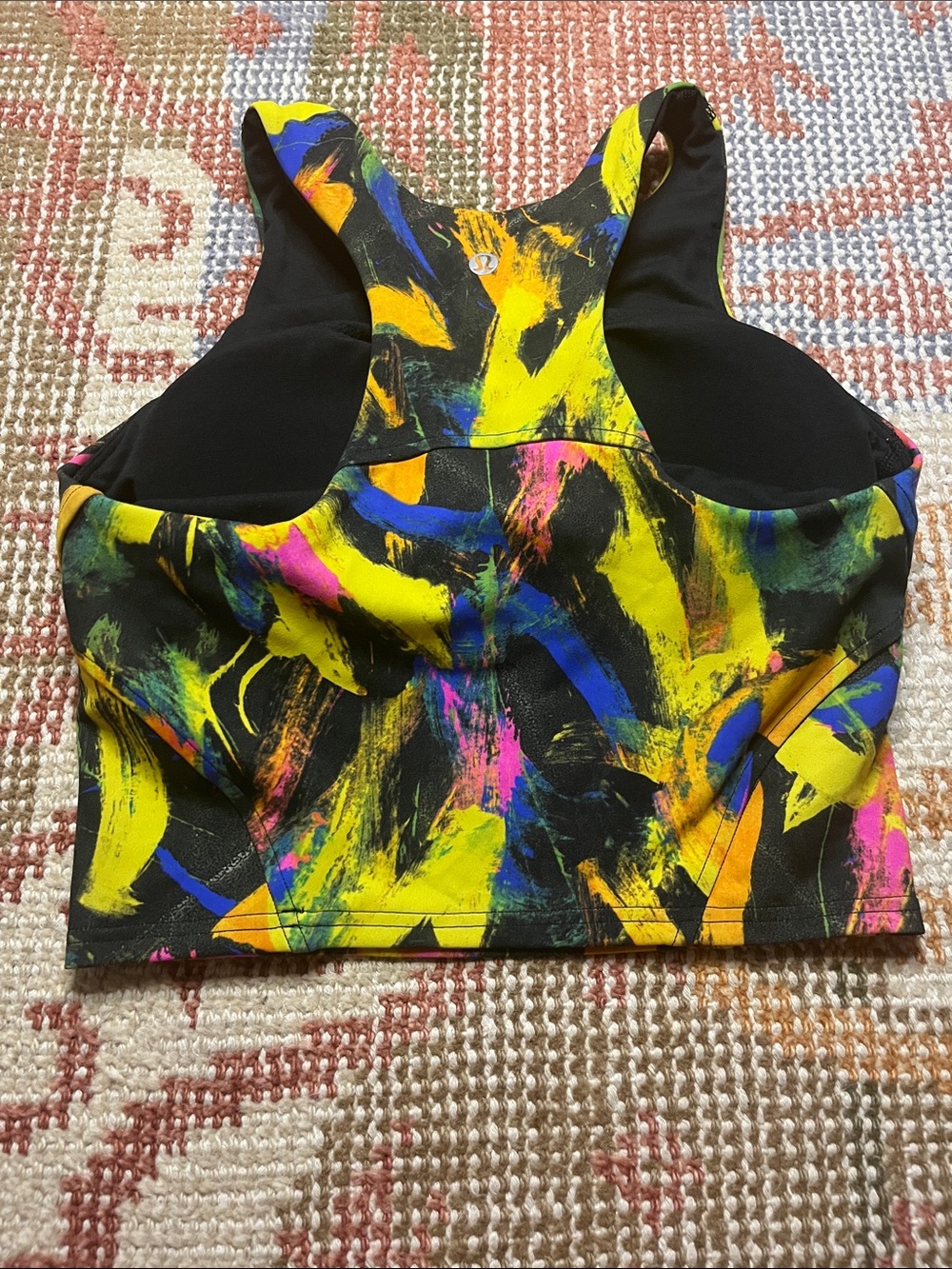 Lululemon Invigorate Training Tank Top Abstract Brushstroke Print size 4 EUC - Picture 4 of 6